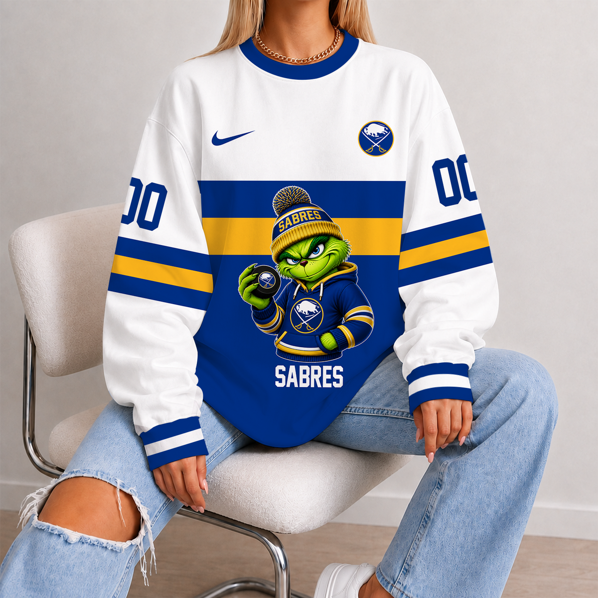[SUPER SALE] NEW CUSTOMIZED NHL28 BFS BUFFALO SABRES UNISEX SWEATSHIRT