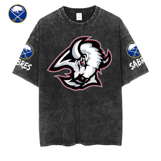 [SUPER SALE] NEW CUSTOMIZED NHL28 BFS BUFFALO SABRES MULTICOLOR WASHED TEE