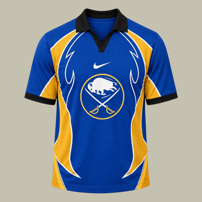 [SUPER SALE] NEW CUSTOMIZED NHL28 BFS BUFFALO SABRES POLO SHIRT
