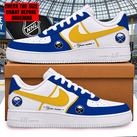 [SUPER SALE] NEW CUSTOMIZED NHL28 BFS BUFFALO SABRES AF1 SHOES