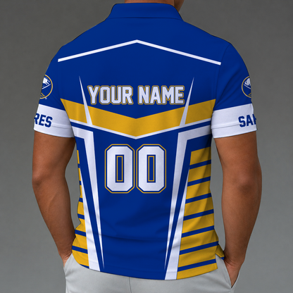 [SUPER SALE] NEW CUSTOMIZED NHL28 BFS BUFFALO SABRES POLO SHIRT