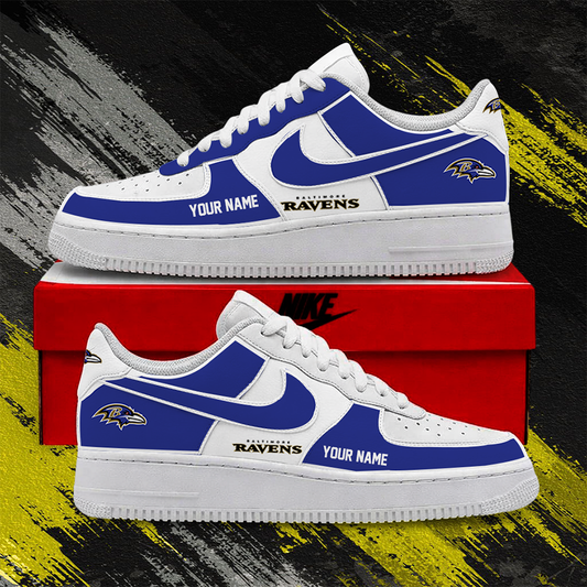 [SPECIAL OFFER] NEW CUSTOMIZED NFL28 BTR BALTIMORE RAVENS AF1 SHOES