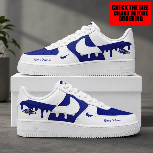 [SPECIAL OFFER] NEW CUSTOMIZED NFL28 BTR BALTIMORE RAVENS AF1 SHOES