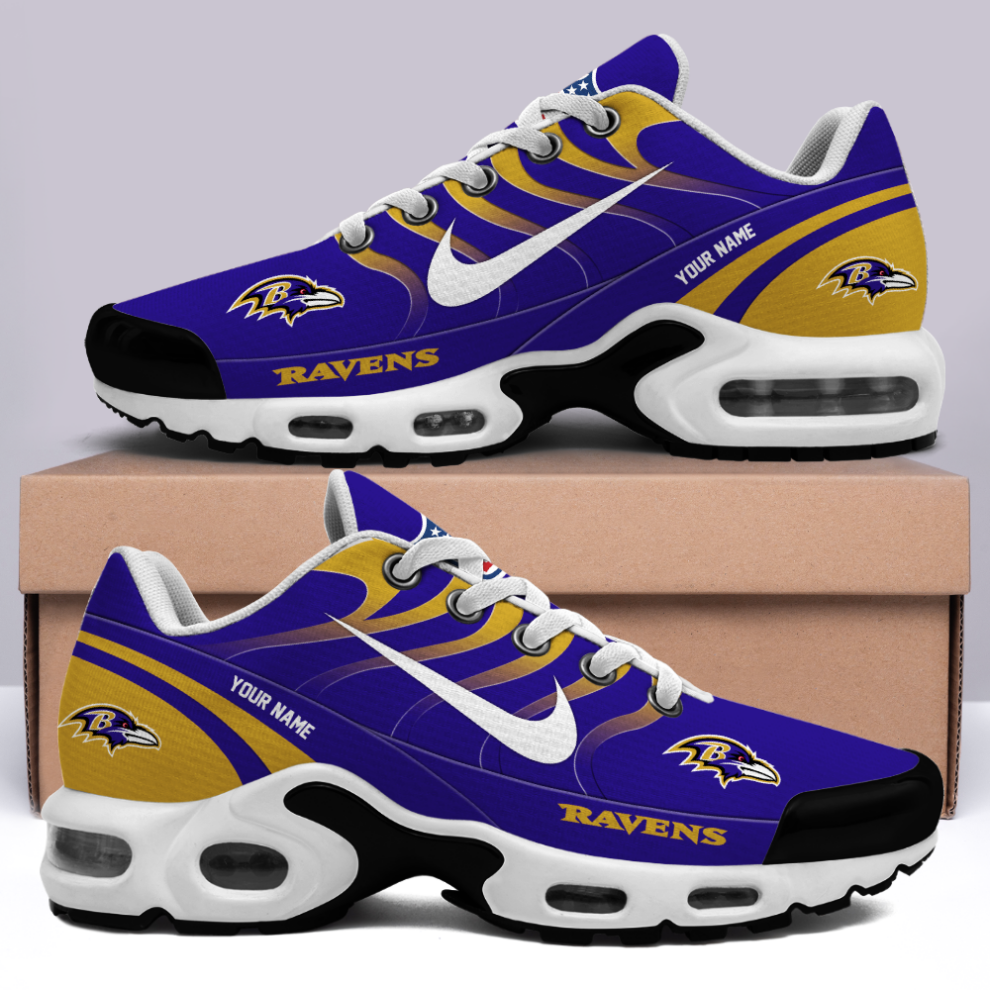 [SPECIAL OFFER] NEW CUSTOMIZED NFL28 BTR BALTIMORE RAVENS AIR MAX PLUS SNEAKERS