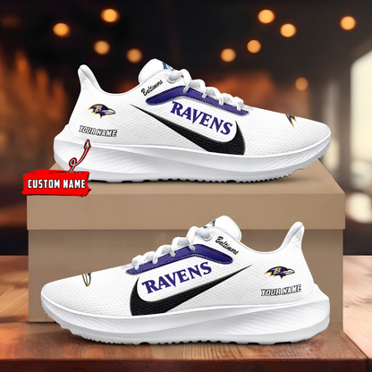 [SPECIAL OFFER] NEW CUSTOMIZED NFL28 BTR BALTIMORE RAVENS ROAD RUNNING SHOES