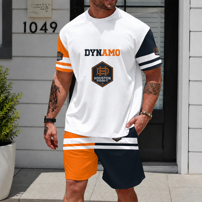 [FAN EXCLUSIVE] NEW CUSTOMIZED MLS28 HDF HOUSTON DYNAMO FC UNISEX T-SHIRT & SHORTS SET