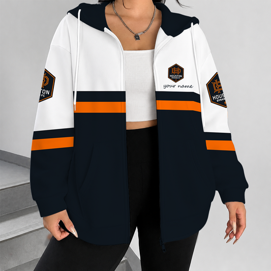 [FAN EXCLUSIVE] NEW CUSTOMIZED MLS28 HDF HOUSTON DYNAMO FC ZIP HOODIE