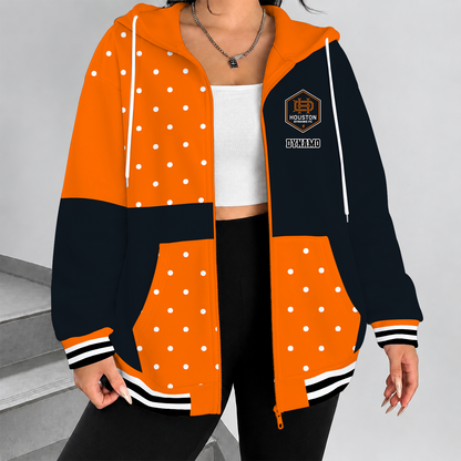 [FAN EXCLUSIVE] NEW CUSTOMIZED MLS28 HDF HOUSTON DYNAMO FC ZIP HOODIE