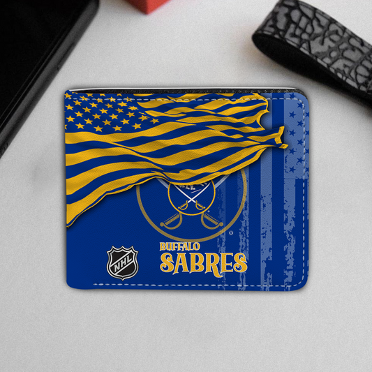 [SUPER SALE ] NEW CUSTOMIZED NHL28 BFS BUFFALO SABRES LEATHER WALLET