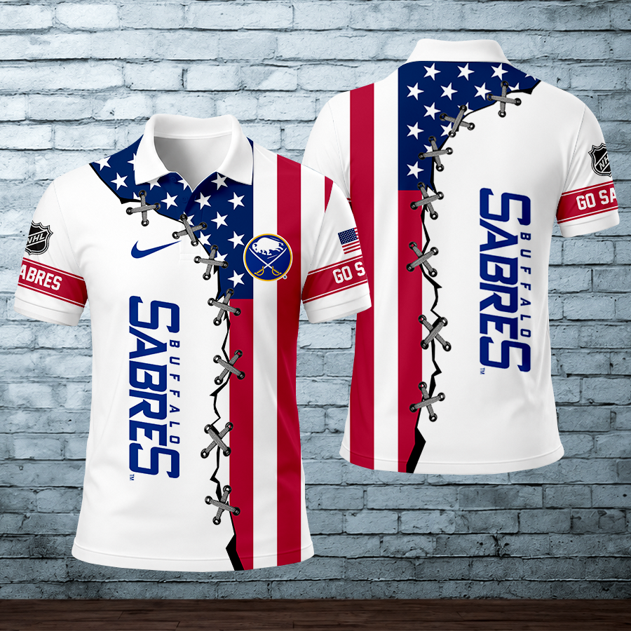 [SUPER SALE] NEW CUSTOMIZED NHL28 BFS BUFFALO SABRES POLO SHIRT