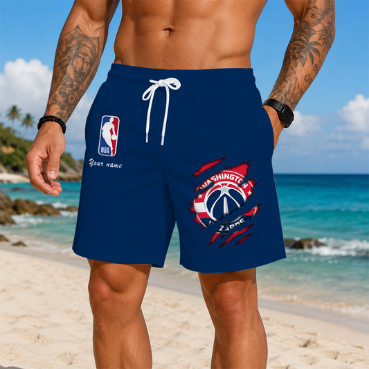 [HOT DEAL] NEW CUSTOMIZED NBA28 WWI WASHINGTON WIZARDS SHORT PANTS