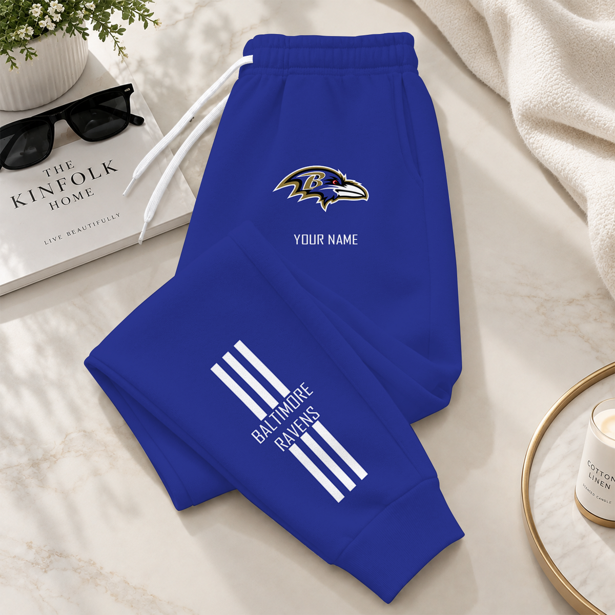[SPECIAL OFFER] NEW CUSTOMIZED NFL28 BTR BALTIMORE RAVENS SWEATPANTS