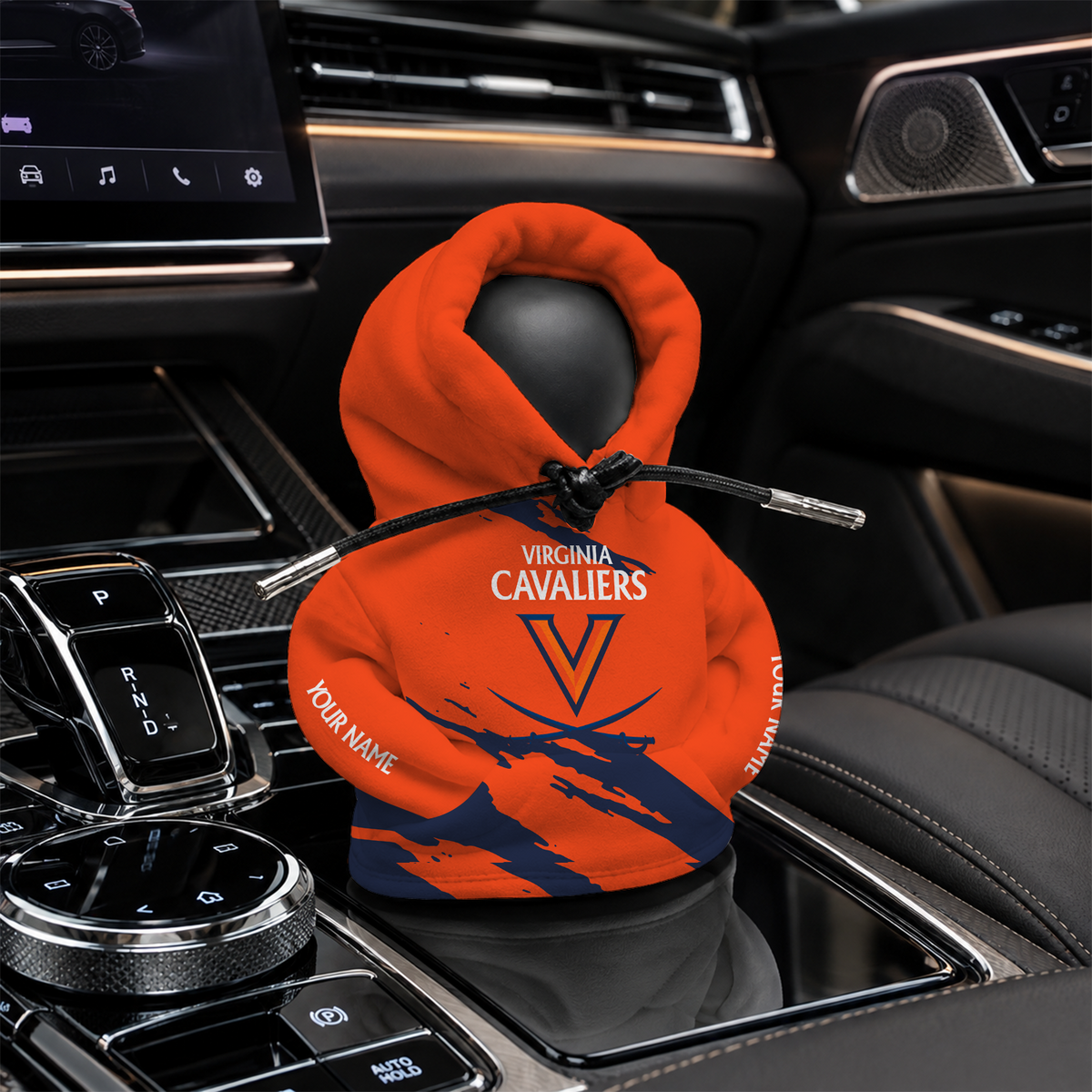[FAN FAVORITE] NEW CUSTOMIZED NCAA CWS28 VIC VIRGINIA CAVALIERS AUTOMOTIVE HOODIE SHIFT KNOB COVER