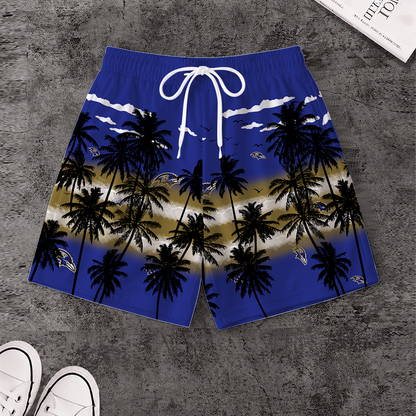 [SPECIAL OFFER] NEW CUSTOMIZED NFL28 BTR BALTIMORE RAVENS SHORT PANTS