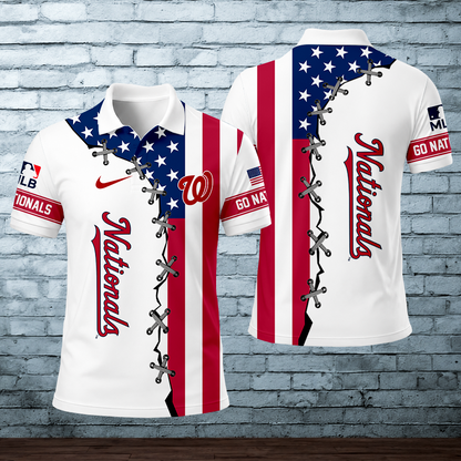 [FLASH SALE] NEW CUSTOMIZED MLB28 WNS WASHINGTON NATIONALS POLO SHIRT