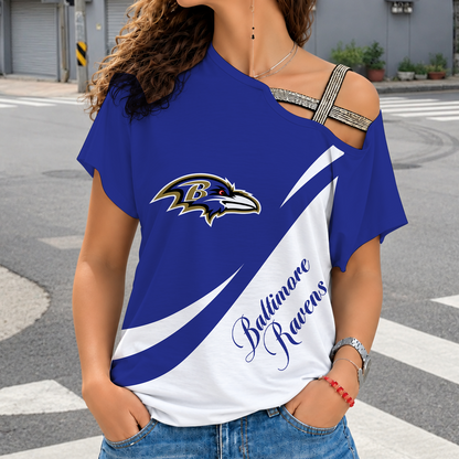 [SPECIAL OFFER] NEW CUSTOMIZED NFL28 BTR BALTIMORE RAVENS SHOULDER SHIRT