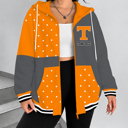 [FAN FAVORITE] NEW CUSTOMIZED NCAA MAM28 TNV TENNESSEE VOLUNTEERS STRAPPY ZIP HOODIE