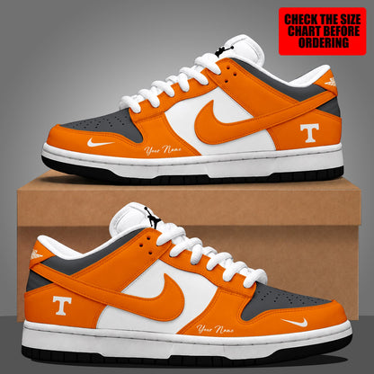 [FAN FAVORITE] NEW CUSTOMIZED NCAA MAM28 TNV TENNESSEE VOLUNTEERS STRAPPY DUNK LOW SHOES