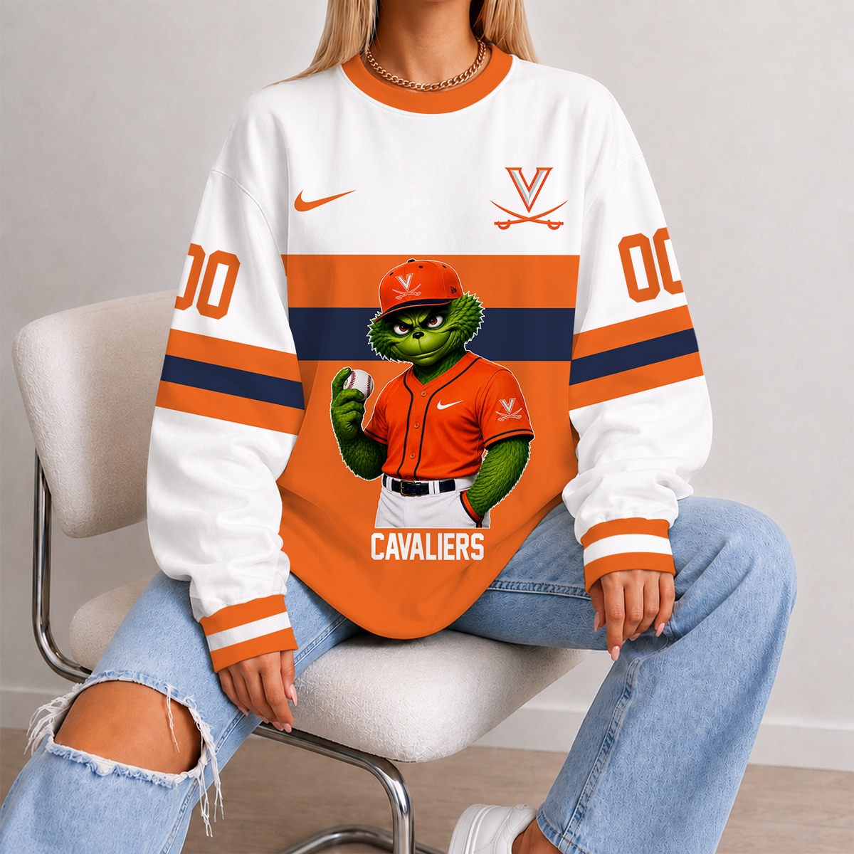 [FAN FAVORITE] NEW CUSTOMIZED NCAA CWS28 VIC VIRGINIA CAVALIERS UNISEX SWEATSHIRT