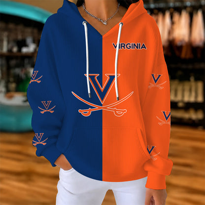 [FAN FAVORITE] NEW CUSTOMIZED NCAA CWS28 VIC VIRGINIA CAVALIERS RIBBED HOODIE & SWEATSHIRT