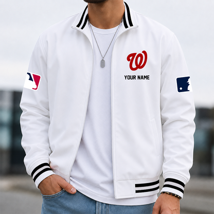 [FLASH SALE] NEW CUSTOMIZED MLB28 WNS WASHINGTON NATIONALS MULTICOLOR MEN'S CASUAL JACKET
