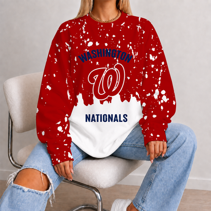 [FLASH SALE] NEW CUSTOMIZED MLB28 WNS WASHINGTON NATIONALS UNISEX SWEATSHIRT