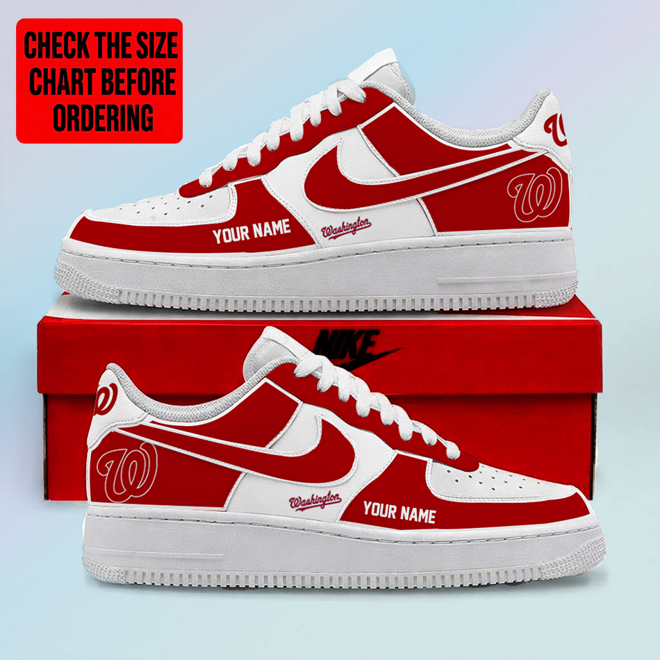 [FLASH SALE] NEW CUSTOMIZED MLB28 WNS WASHINGTON NATIONALS AF1 SHOES