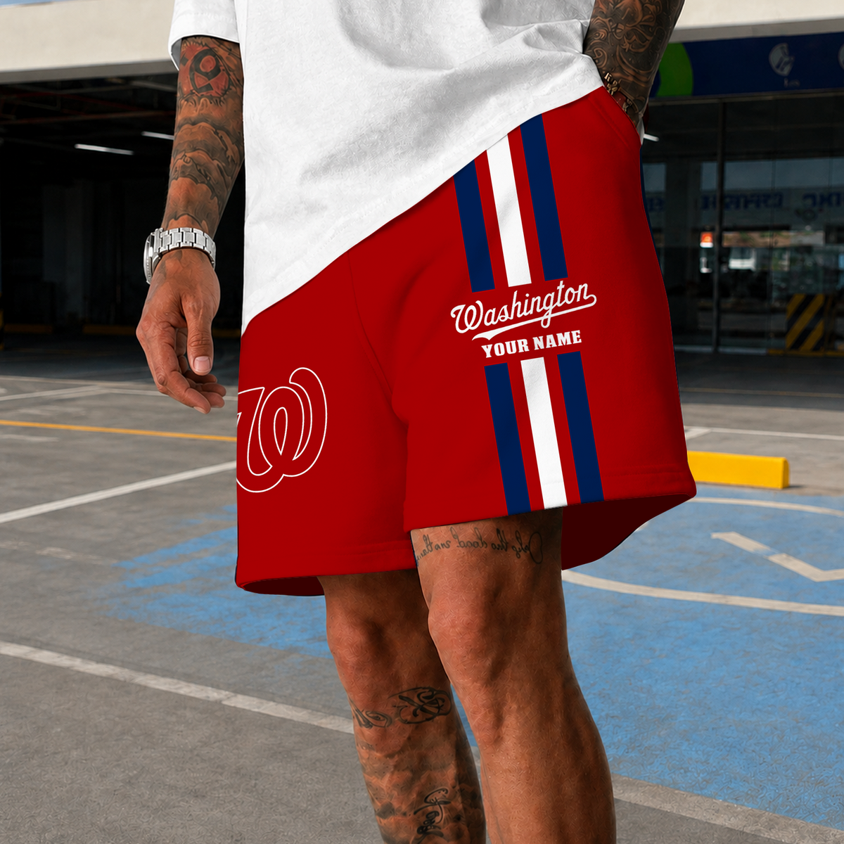 [FLASH SALE] NEW PREMIUM MLB28 WNS WASHINGTON NATIONALS SHORT PANTS