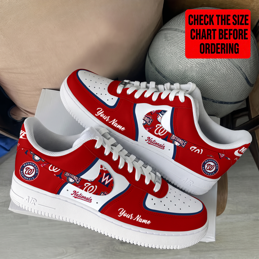 [FLASH SALE] NEW CUSTOMIZED MLB28 WNS WASHINGTON NATIONALS AF1 SHOES
