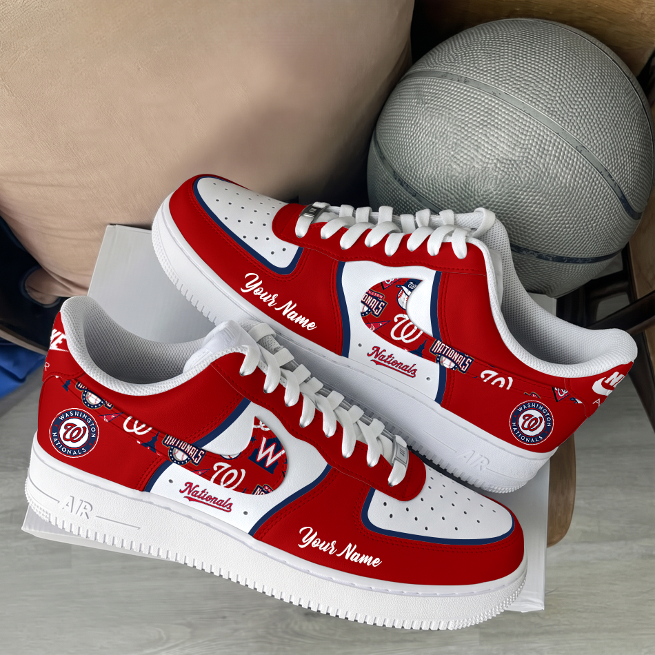 [FLASH SALE] NEW CUSTOMIZED MLB28 WNS WASHINGTON NATIONALS AF1 SHOES