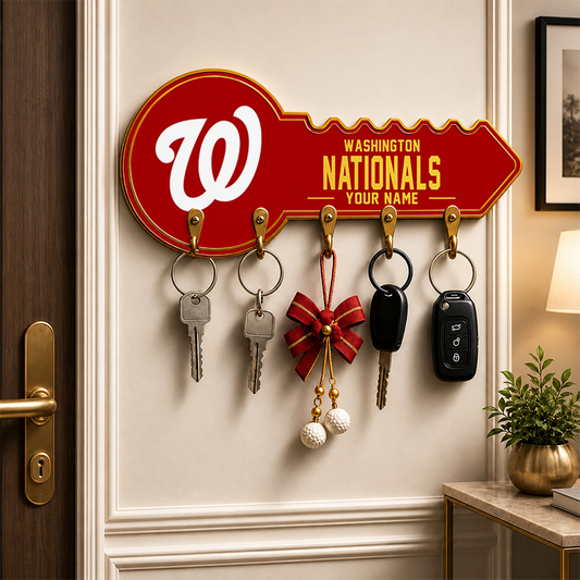 [FLASH SALE] NEW CUSTOMIZED MLB28 WNS WASHINGTON NATIONALS WALL KEY HOLDER FOR HOME