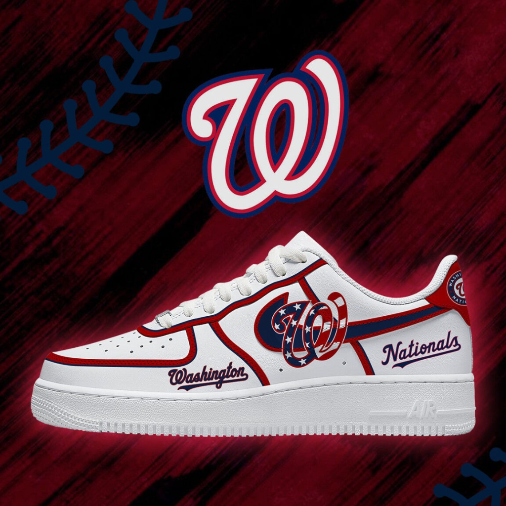 [FLASH SALE] NEW CUSTOMIZED MLB28 WNS WASHINGTON NATIONALS AF1 SHOES