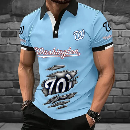 [FLASH SALE] NEW CUSTOMIZED MLB28 WNS WASHINGTON NATIONALS POLO SHIRT