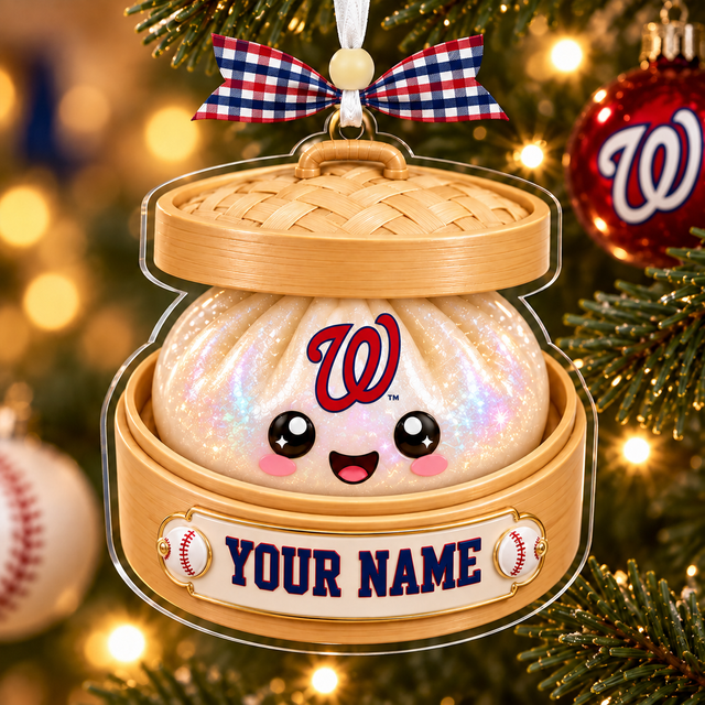 [FLASH SALE] NEW CUSTOMIZED MLB28 WNS WASHINGTON NATIONALS CHRISTMAS ACRYLIC ORNAMENT