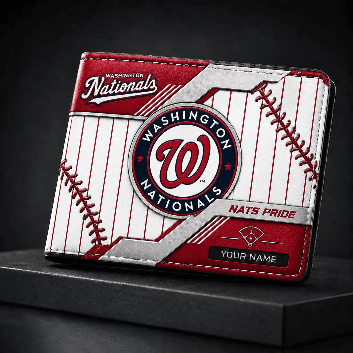 [FLASH SALE] NEW CUSTOMIZED MLB28 WNS WASHINGTON NATIONALS LEATHER WALLET
