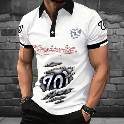 [FLASH SALE] NEW CUSTOMIZED MLB28 WNS WASHINGTON NATIONALS POLO SHIRT