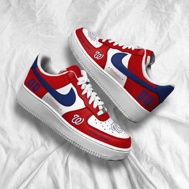 [FLASH SALE] NEW CUSTOMIZED MLB28 WNS WASHINGTON NATIONALS AF1 SHOES