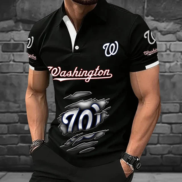 [FLASH SALE] NEW CUSTOMIZED MLB28 WNS WASHINGTON NATIONALS POLO SHIRT