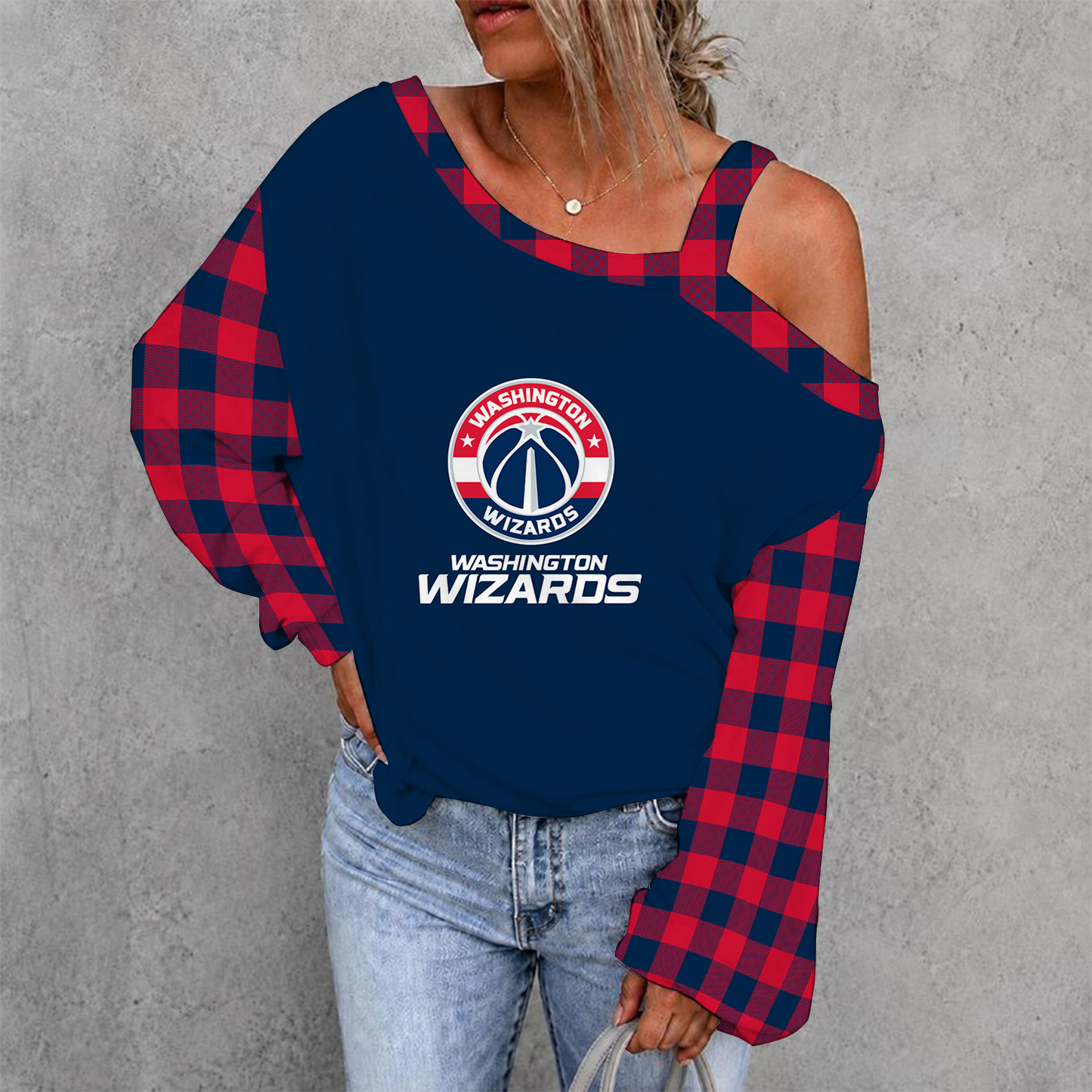 [HOT DEAL] NEW CUSTOMIZED NBA28 WWI WASHINGTON WIZARDS DROP SHOULDER SWEATSHIRT