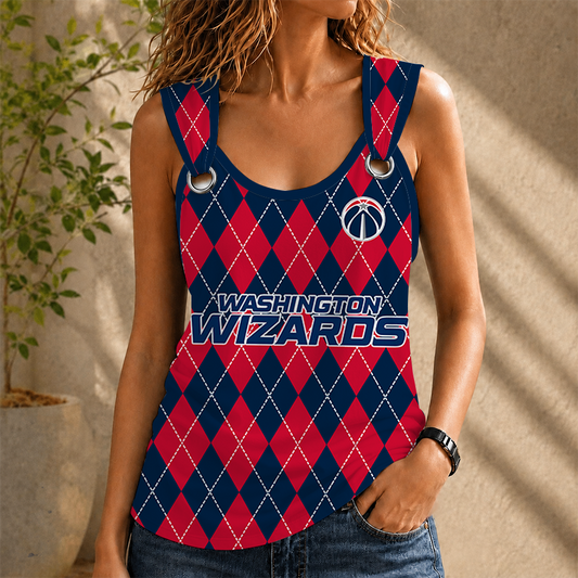 [HOT DEAL] NEW CUSTOMIZED NBA28 WWI WASHINGTON WIZARDS O-RING SHOULDER TANK TOP