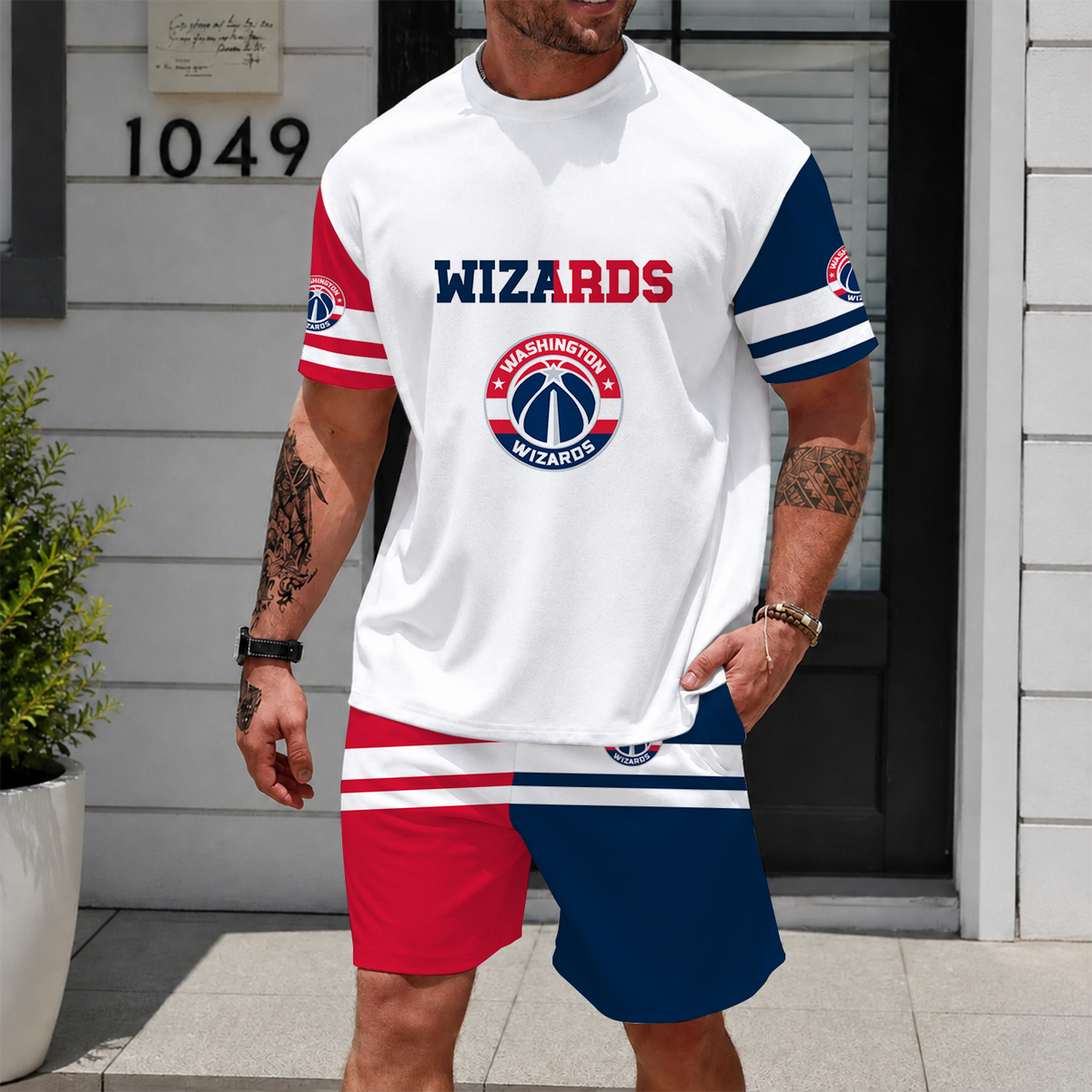 [HOT DEAL] NEW CUSTOMIZED NBA28 WWI WASHINGTON WIZARDS UNISEX T-SHIRT & SHORTS SET