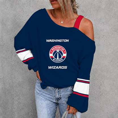 [HOT DEAL] NEW CUSTOMIZED NBA28 WWI WASHINGTON WIZARDS DROP SHOULDER SWEATSHIRT