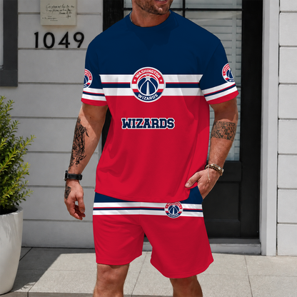 [HOT DEAL] NEW CUSTOMIZED NBA28 WWI WASHINGTON WIZARDS UNISEX T-SHIRT & SHORTS SET
