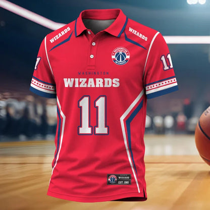 [HOT DEAL] NEW CUSTOMIZED NBA28 WWI WASHINGTON WIZARDS POLO SHIRT
