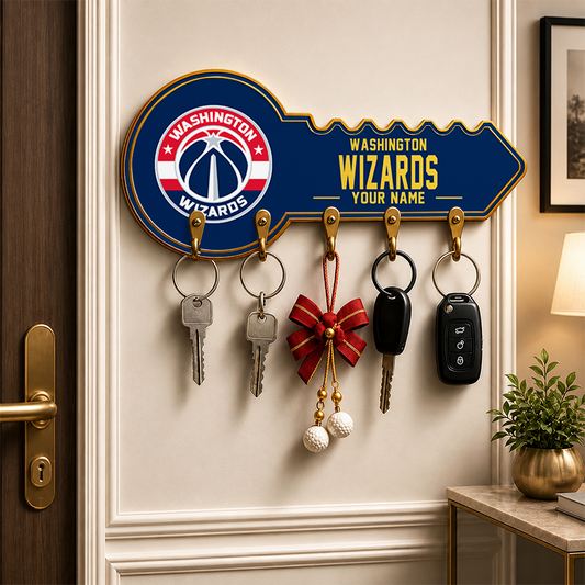 [HOT DEAL] NEW CUSTOMIZED NBA28 WWI WASHINGTON WIZARDS WALL KEY HOLDER FOR HOME