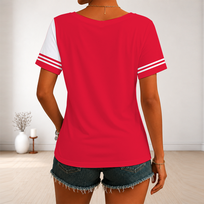 LIMITED EDITION - NEW CUSTOMIZED NBA28 WWI WASHINGTON WIZARDS V-NECK FEMALE SHIRT