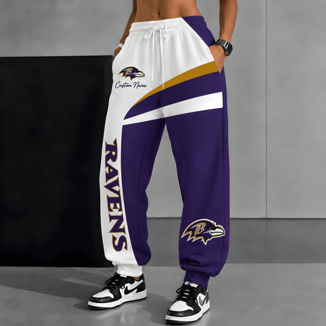 [SPECIAL OFFER] NEW CUSTOMIZED NFL28 BTR BALTIMORE RAVENS SWEATPANTS