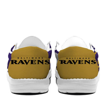 [SPECIAL OFFER] NEW CUSTOMIZED NFL28 BTR BALTIMORE RAVENS LOAFER SHOES