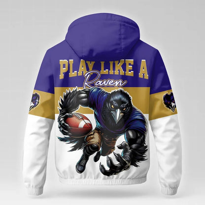[SPECIAL OFFER] NEW CUSTOMIZED NFL28 BTR BALTIMORE RAVENS WINDBREAKER JACKET