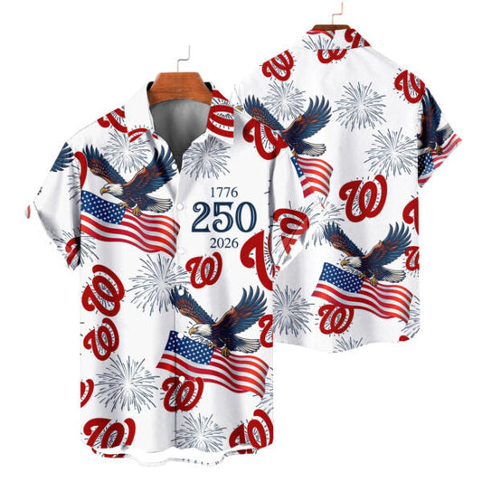 [FLASH SALE] NEW CUSTOMIZED MLB28 WNS WASHINGTON NATIONALS UNISEX HAWAIIAN SHIRT